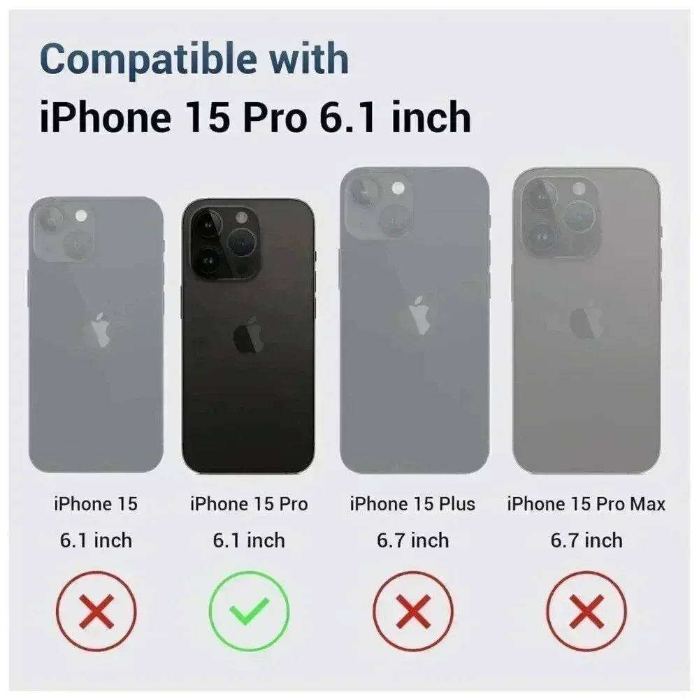Ring Stand‎ Case for iPhone 15 Pro 6.1” Magnetic Charging Rotatable Kickstand